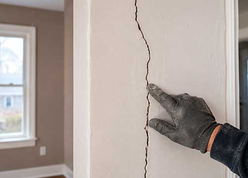 Interior wall repair in Connecticut home