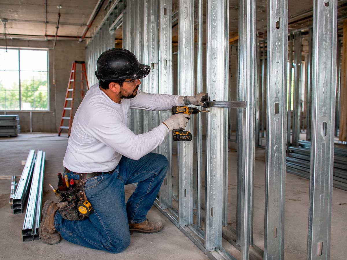 Metal Framing Connecticut & New York - NBA Construction crew on a residential or commercial project